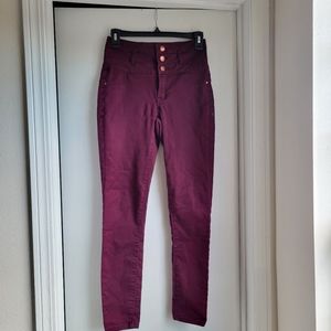 Maroon skinny pants